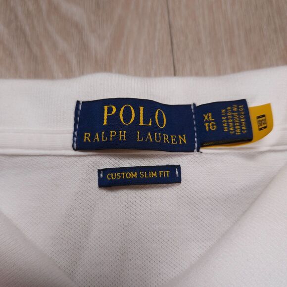 Polo Ralph Lauren Polo Shirt Mens XL White Big Pony 3 Sleeve Patch Embroidered - Picture 4 of 10